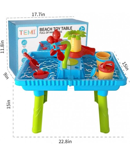 Kids Sand Water Table for Toddlers - Beach Toys Activity Sensory Play Table Beach Sand Toys Outdoor Toys for Toddlers 3-5 Wat...