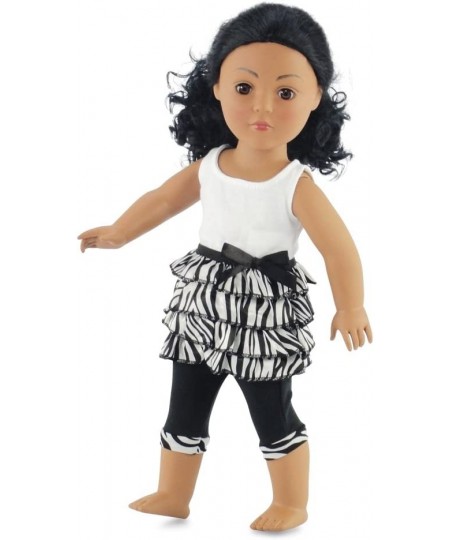 Doll Clothes| Fun 18-Inch Doll 2-PC Zebra Print Casual Doll Clothing Outfit | Compatible with American Girl Dolls | Gift-Boxe...