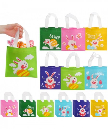 Easter Gift Tote Bags 24 Pcs Bunny Non Woven Goodie Treat Eggs Bags with Handles for Easter Kids Party Favor and Egg Hunt $17...