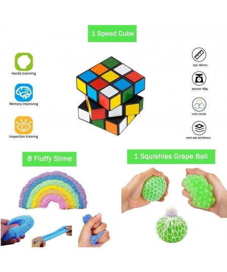 32 Pack Sensory Fidget Toys Set Stress Relief Hand Toys for Adults Kids Perfect for Birthday Party Favors School Classroom Re...