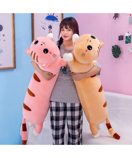 Cute Cartoon Cat Plush Pillow Long Cat Plushie Stuffed Animal Sleeping Pillow Body Pillow (35inch Brown) $51.25 - Kids' Plush...