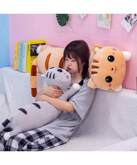 Cute Cartoon Cat Plush Pillow Long Cat Plushie Stuffed Animal Sleeping Pillow Body Pillow (35inch Brown) $51.25 - Kids' Plush...