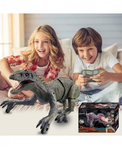 Remote Control Dinosaur Toys for Kids Educational RC Toys Rechargeable Robot Dinosaur Light & Roaring Simulation Velociraptor...