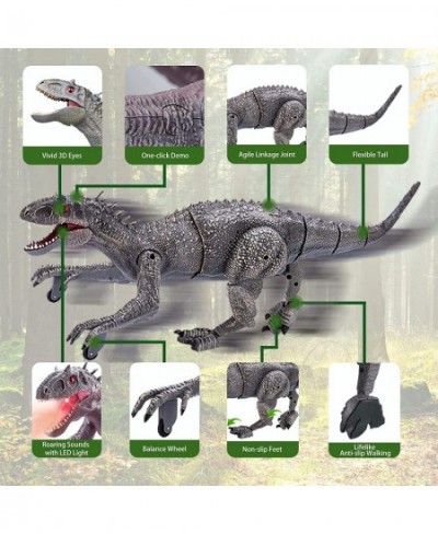 Remote Control Dinosaur Toys for Kids Educational RC Toys Rechargeable Robot Dinosaur Light & Roaring Simulation Velociraptor...