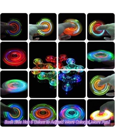 Fidget Spinner 2 Pack LED Light Up Fidget Toys Crystal Finger Toy Hand Fidget Spinners-Kids for Reducing Boredom ADHD Anxiety...