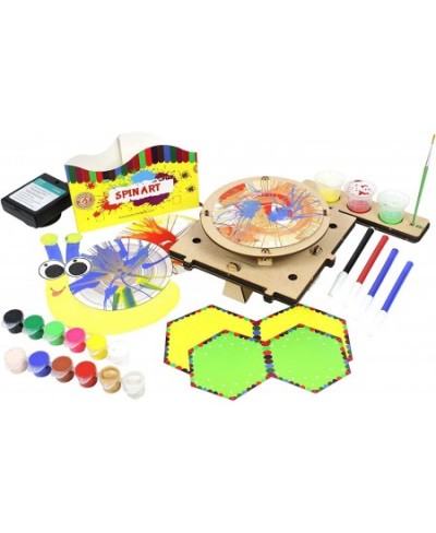 ButterflyEdufields 2in1 Spin Art Machine & Drawing Robot DIY Spin & Paint Art Craft Kit STEM Construction Activity Toys for K...