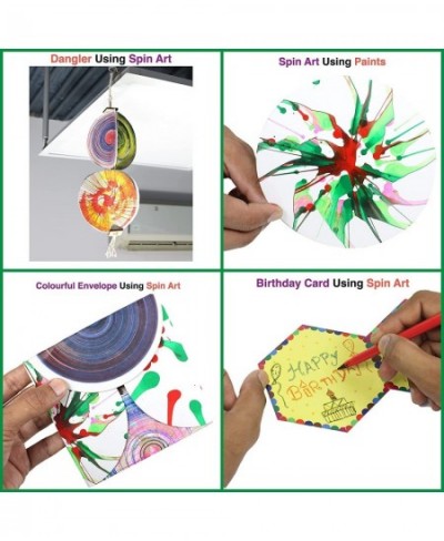 ButterflyEdufields 2in1 Spin Art Machine & Drawing Robot DIY Spin & Paint Art Craft Kit STEM Construction Activity Toys for K...