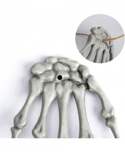 Halloween Skeleton Hands - Realistic Life Size Severed Fake Plastic Hands for Halloween Props Decoration 2 Pairs $18.79 - Gag...