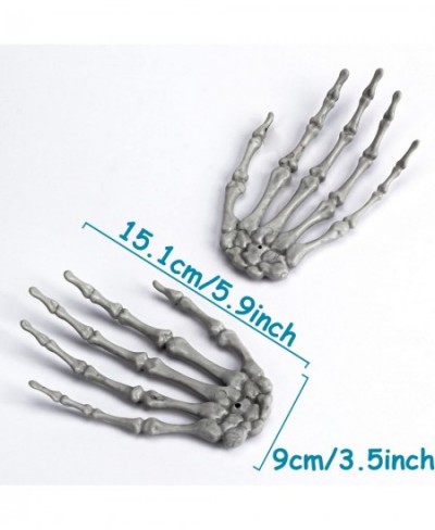 Halloween Skeleton Hands - Realistic Life Size Severed Fake Plastic Hands for Halloween Props Decoration 2 Pairs $18.79 - Gag...