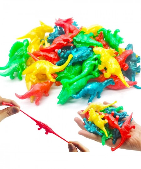 48Pcs Mixed Color Stretchy Dinosaurs Toys Stretchy Fidget Sensory Toys Soft Dinosaur Toys Kit for Birthday Party Goodie Bags ...