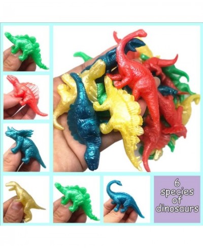 48Pcs Mixed Color Stretchy Dinosaurs Toys Stretchy Fidget Sensory Toys Soft Dinosaur Toys Kit for Birthday Party Goodie Bags ...