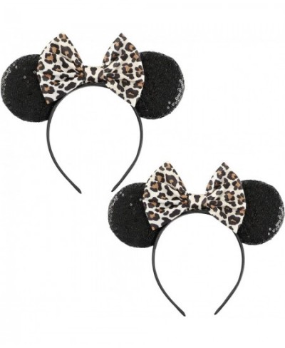 Leopard Mouse Ears Headbands 2 Pcs Bow Mouse Ears for Women Girls Kids Adult Mommy Party Decorations $22.31 - Kids' Dress-Up ...