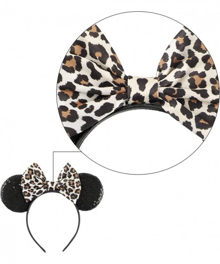 Leopard Mouse Ears Headbands 2 Pcs Bow Mouse Ears for Women Girls Kids Adult Mommy Party Decorations $22.31 - Kids' Dress-Up ...