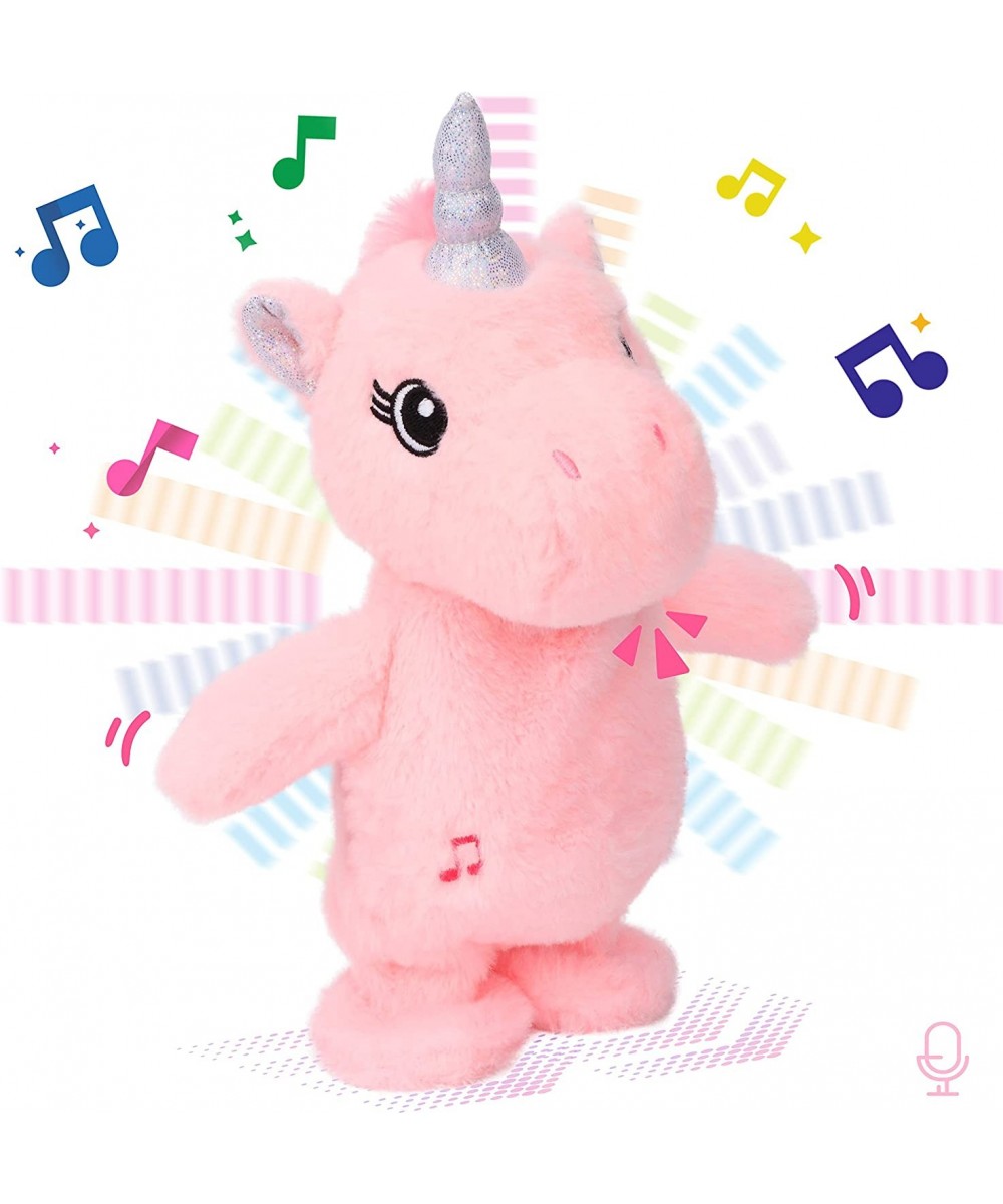 Talking Unicorn Walking Singing Stuffed Animal Repeats What You Say Electric Funny Interactive Plush Mimicking Speaking Toy B...