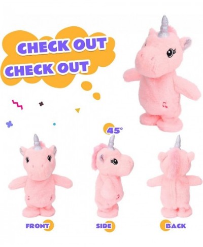 Talking Unicorn Walking Singing Stuffed Animal Repeats What You Say Electric Funny Interactive Plush Mimicking Speaking Toy B...