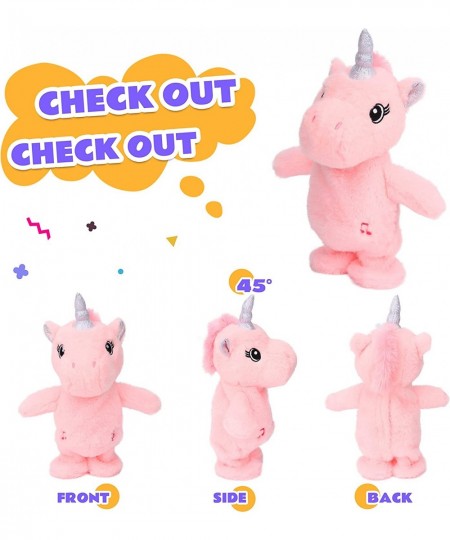 Talking Unicorn Walking Singing Stuffed Animal Repeats What You Say Electric Funny Interactive Plush Mimicking Speaking Toy B...