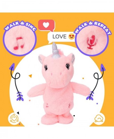 Talking Unicorn Walking Singing Stuffed Animal Repeats What You Say Electric Funny Interactive Plush Mimicking Speaking Toy B...