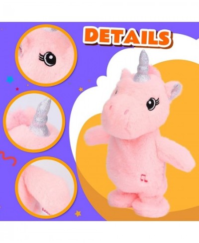 Talking Unicorn Walking Singing Stuffed Animal Repeats What You Say Electric Funny Interactive Plush Mimicking Speaking Toy B...