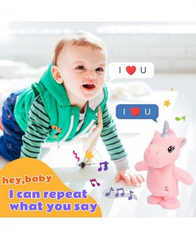 Talking Unicorn Walking Singing Stuffed Animal Repeats What You Say Electric Funny Interactive Plush Mimicking Speaking Toy B...