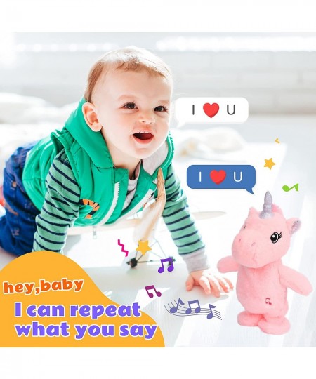 Talking Unicorn Walking Singing Stuffed Animal Repeats What You Say Electric Funny Interactive Plush Mimicking Speaking Toy B...