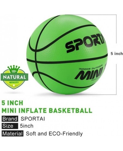 Small Basketballs for Kids 3 Balls and Pump Mini Basketball 6.5 in. Safe and Soft Toddler Bouncy Balls for Indoor/Outdoor Gam...