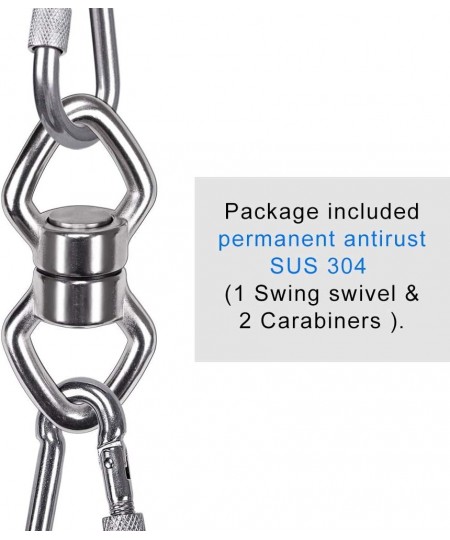 Besthouse Swing Swivel with 2 Carabiners 770LB Capacity Safest Rotational Device Hanging Accessory with 2 Bearing for Aerial ...