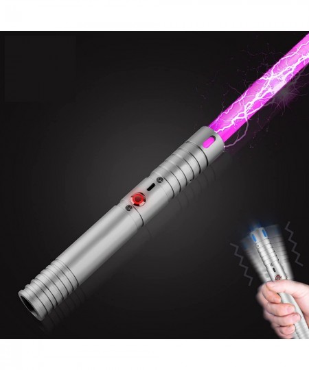 Lightsaber Type-C Rechargeable Cosplay RGB 15 Colors 1 pc Aluminum Alloy Handle Real Lightsaber for Adults and Kids Light 3 M...