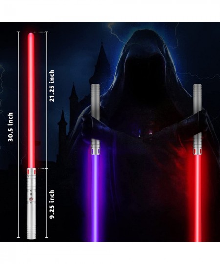 Lightsaber Type-C Rechargeable Cosplay RGB 15 Colors 1 pc Aluminum Alloy Handle Real Lightsaber for Adults and Kids Light 3 M...