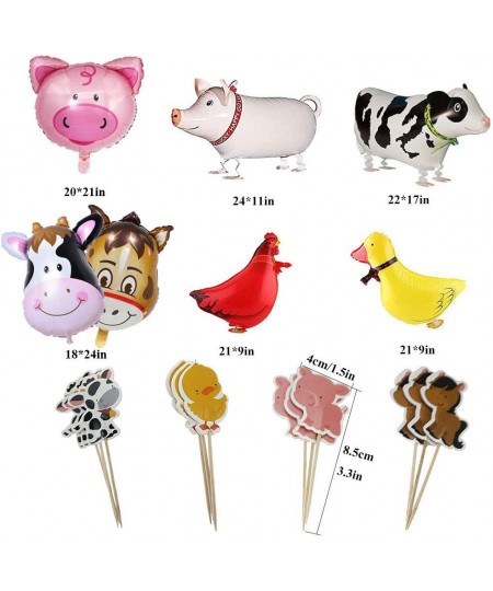 53Pcs Farm Birthday Party Supplies for Kids Barnyard Farm Animal Theme Party Decorations Animal Birthday Banner Farm Animal W...