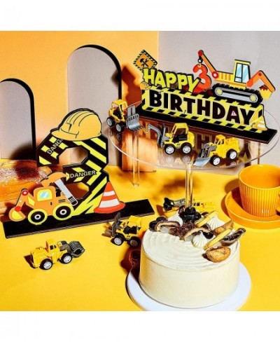 2 Pieces Construction Birthday Party Supplies Truck 3rd Letter Sign Kids Construction Party Decorations Excavator Constructio...