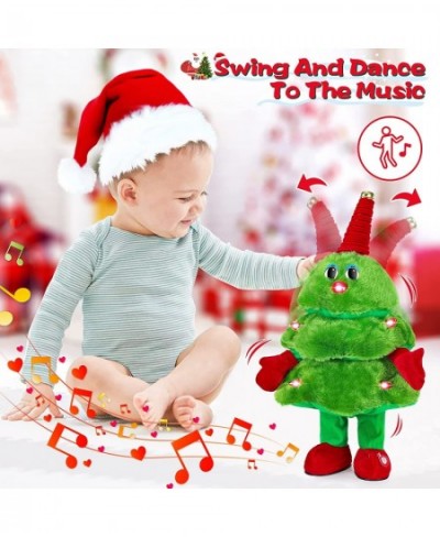 Electric Christmas Tree Plush Toy Singing and Dancing Christmas Toys with Lights Animated Christmas Decorations Cute Funny Ne...