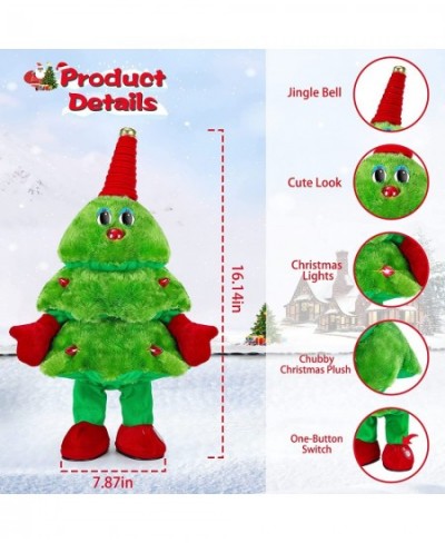 Electric Christmas Tree Plush Toy Singing and Dancing Christmas Toys with Lights Animated Christmas Decorations Cute Funny Ne...