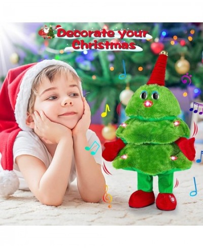 Electric Christmas Tree Plush Toy Singing and Dancing Christmas Toys with Lights Animated Christmas Decorations Cute Funny Ne...