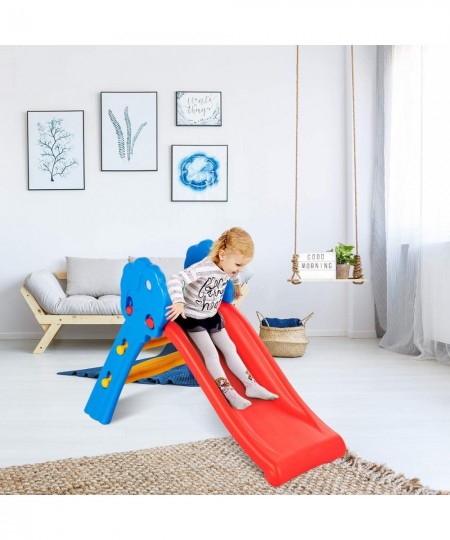 2-in-1 Children Slide Play Slide Freestanding Kids Slides with Ladder Indoor Outdoor Children Toy Toddler Climber and Slide P...