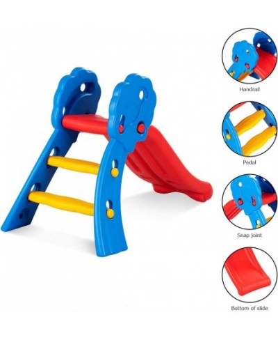 2-in-1 Children Slide Play Slide Freestanding Kids Slides with Ladder Indoor Outdoor Children Toy Toddler Climber and Slide P...