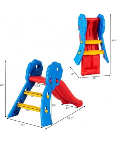 2-in-1 Children Slide Play Slide Freestanding Kids Slides with Ladder Indoor Outdoor Children Toy Toddler Climber and Slide P...