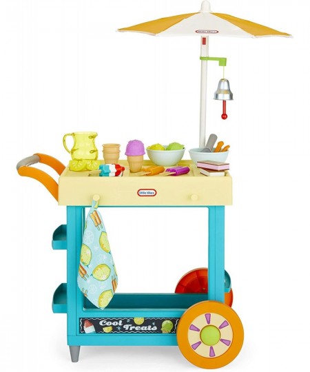 2-in-1 Lemonade and Ice Cream Stand with 25 Accessories and Chalkboard For Kids Ages 2 plus $106.94 - Toy Kitchen Products