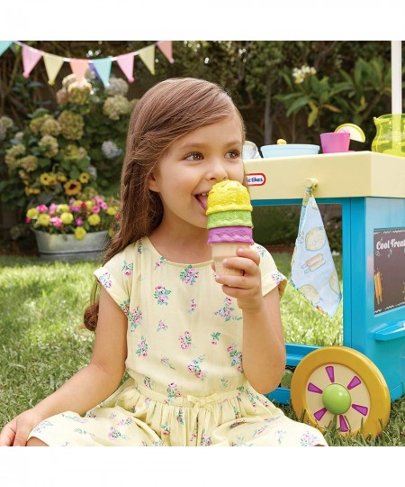 2-in-1 Lemonade and Ice Cream Stand with 25 Accessories and Chalkboard For Kids Ages 2 plus $106.94 - Toy Kitchen Products