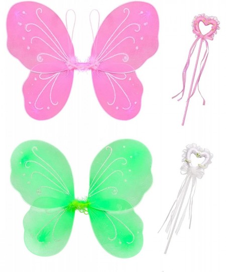 Girls Butterfly Fairy Wings Kids Fairy Costume Cute Angel Wings Dress Up Accessories for Halloween Cosplay Birthday Favors $2...