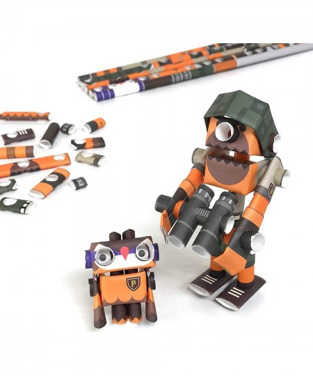 Teddy & Hoot Park Ranger Duo - Japanese 3D Paper Puzzle DIY Robot kit for Kids and Origami Kit for Adults $26.94 - Craft Kits