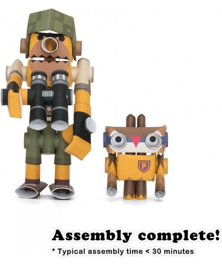 Teddy & Hoot Park Ranger Duo - Japanese 3D Paper Puzzle DIY Robot kit for Kids and Origami Kit for Adults $26.94 - Craft Kits