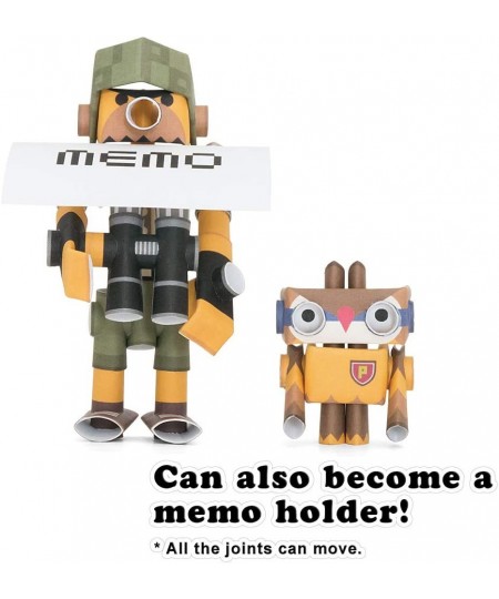 Teddy & Hoot Park Ranger Duo - Japanese 3D Paper Puzzle DIY Robot kit for Kids and Origami Kit for Adults $26.94 - Craft Kits