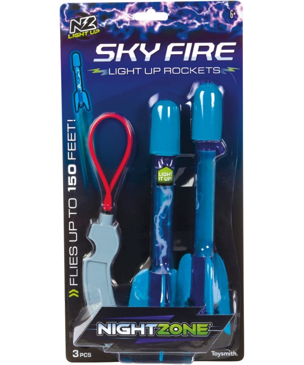 Toy Smith Night Zone Sky Fire Light Up Rockets Blue $22.35 - Toy Foam Blasters & Guns