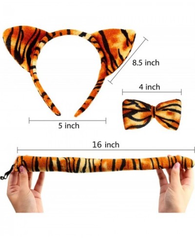 4 Pieces Tiger Costume Set Animal Fancy Costume Tiger Ear Headband Tail Bow Tie Tutu Skirt for Kids Halloween Cosplay Party $...