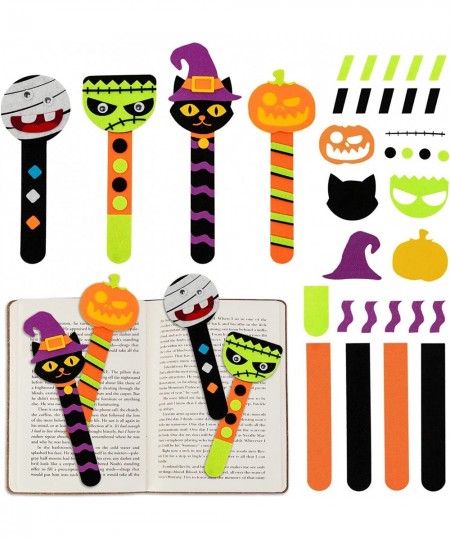 16 Pack Halloween Crafts for Kids Halloween Bookmark Craft for Party Favors Halloween Trick or Treating Gifts Toys Halloween ...