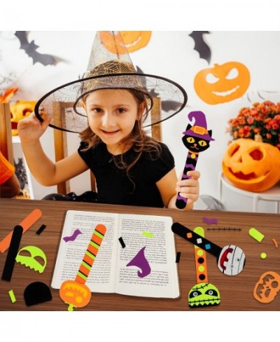 16 Pack Halloween Crafts for Kids Halloween Bookmark Craft for Party Favors Halloween Trick or Treating Gifts Toys Halloween ...