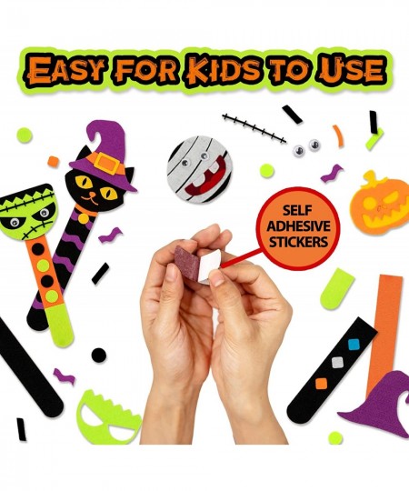 16 Pack Halloween Crafts for Kids Halloween Bookmark Craft for Party Favors Halloween Trick or Treating Gifts Toys Halloween ...