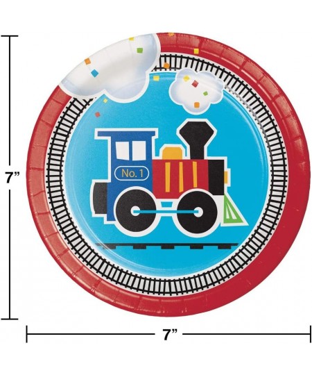 All Aboard Train Dessert Plates 24 ct $21.81 - Kids' Party Tableware