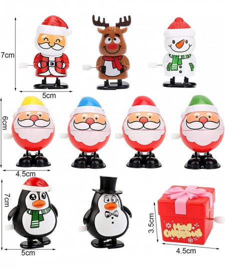 Christmas Wind Up Toys for Kids Xmas Stocking Fillers Stuffers Snowman/Elk/Santa Claus/Penguin Shape Wind-Up Toys Christmas E...