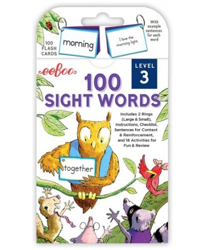 eeBoo: 100 Sight Words Level 3 Educational Flash Cards Important Tool for Early Reading Introduces Words in Color-Coded Sets ...